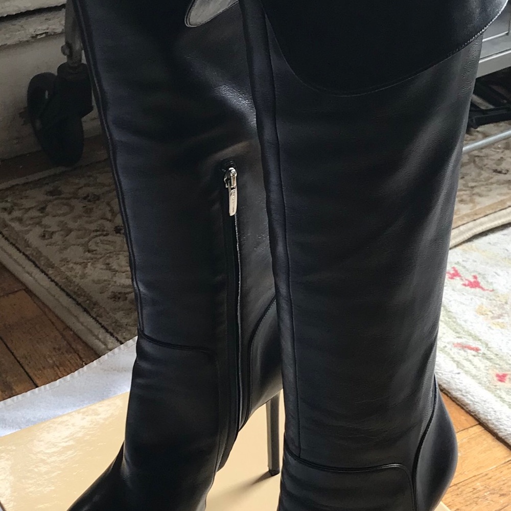 Authentic Sergio Rossi Over-The-Knee Leather Boots Size 40 - Picture 8 of 16